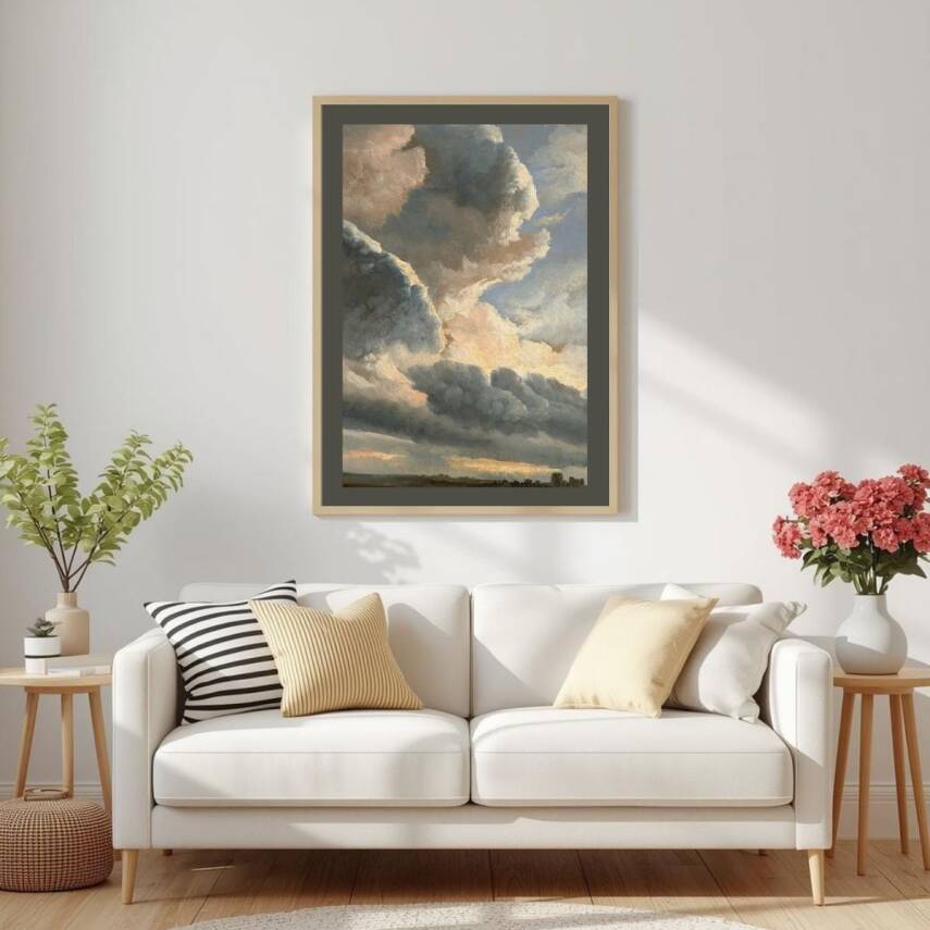 Besay Ferahlatıcı Bulut Manzaralı Duvar Posteri-Modern Dekoratif A3 Çerçevesiz - 2