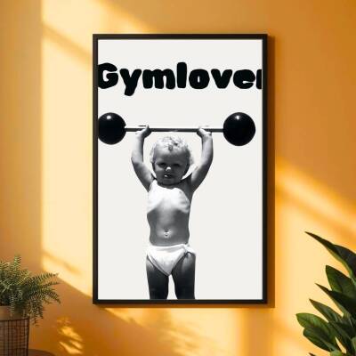 Besay Gym Lover Fitness Motivasyon Duvar Posteri-Eğlenceli Modern Dekoratif A3 Çerçevesiz - 3