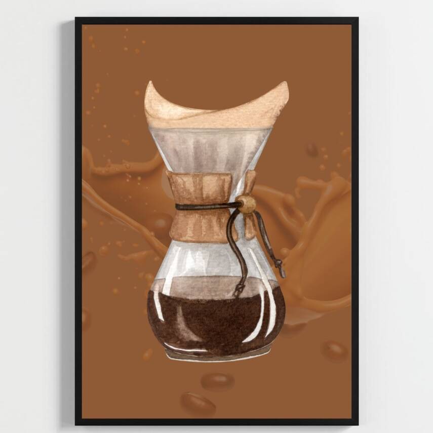 Besay Bi' Kahve | Kahve Köşesi Duvar Dekorasyonu | Esprili Yazılı Mutfak Posteri | 3'Lü Mutfak Poster Seti A3 Çerçevesiz - 3
