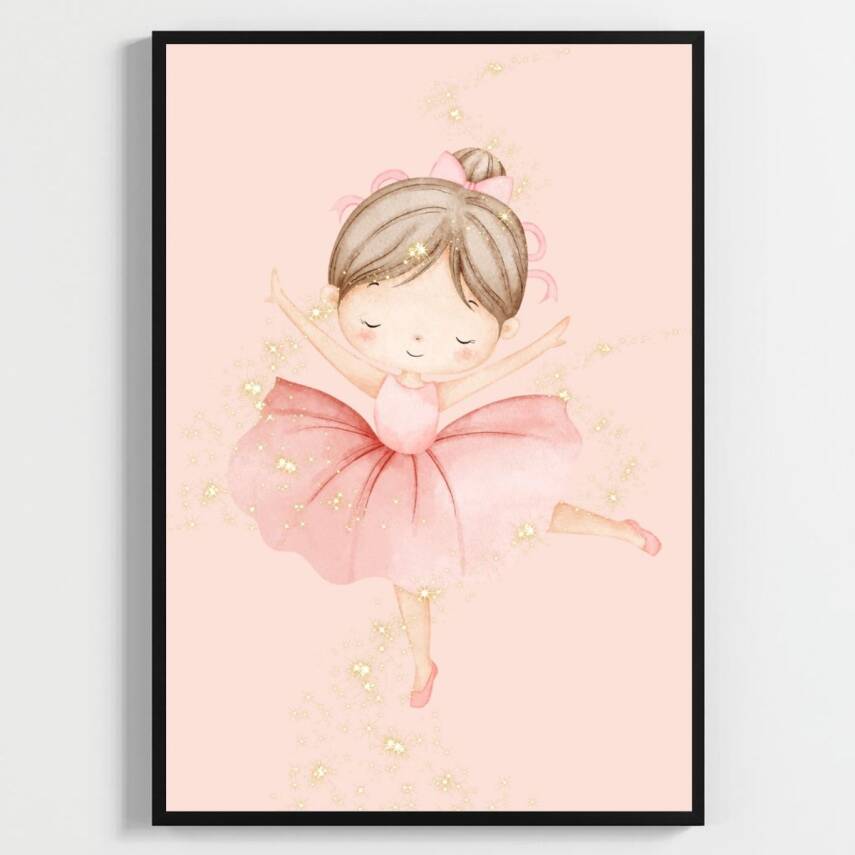 Besay Dans Eden Balerin Çocuk Odası Posteri–Dekoratif 3lü Set A2 Çerçevesiz - 2