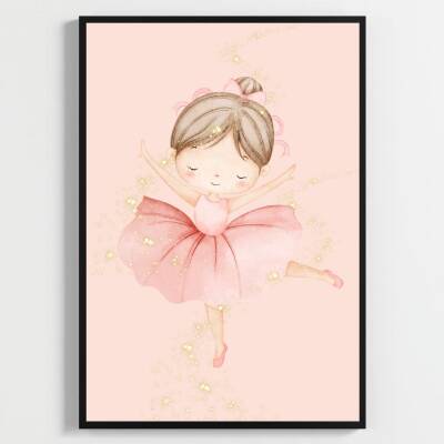 Besay Dans Eden Balerin Çocuk Odası Posteri–Dekoratif 3lü Set A2 Çerçevesiz - 2