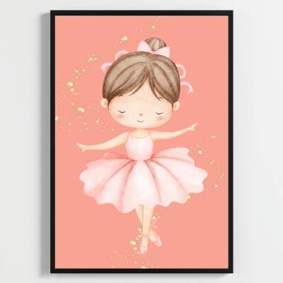 Besay Dans Eden Balerin Çocuk Odası Posteri–Dekoratif 3lü Set A3 Çerçevesiz - 3