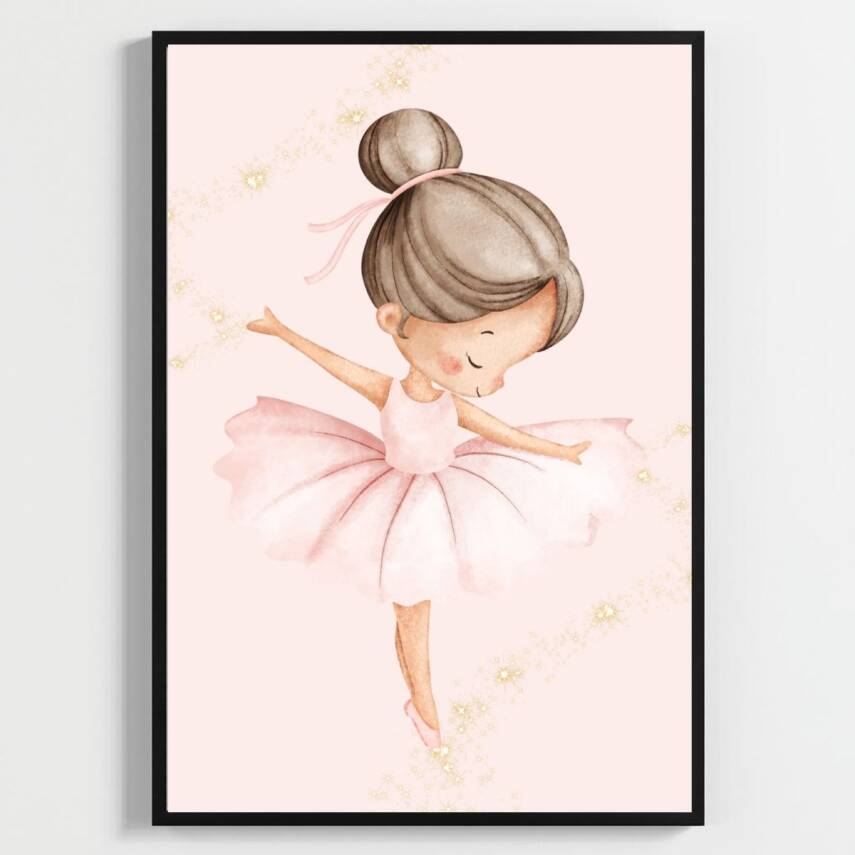 Besay Dans Eden Balerin Çocuk Odası Posteri–Dekoratif 3lü Set A4 Çerçevesiz - 1