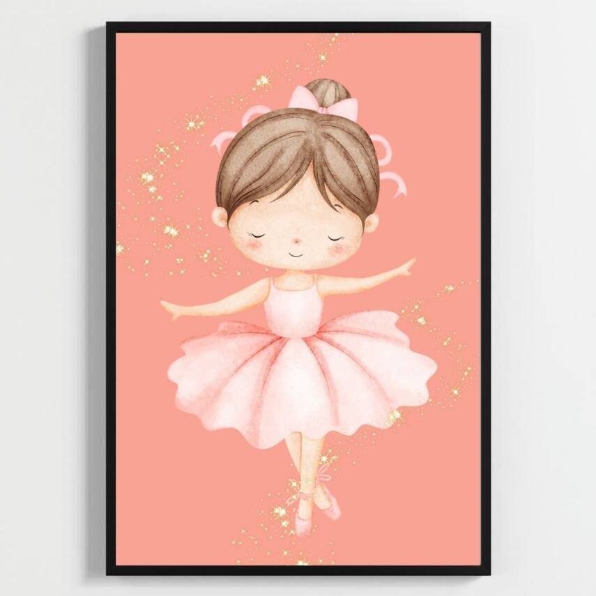 Besay Dans Eden Balerin Çocuk Odası Posteri–Dekoratif 3lü Set A4 Çerçevesiz - 3