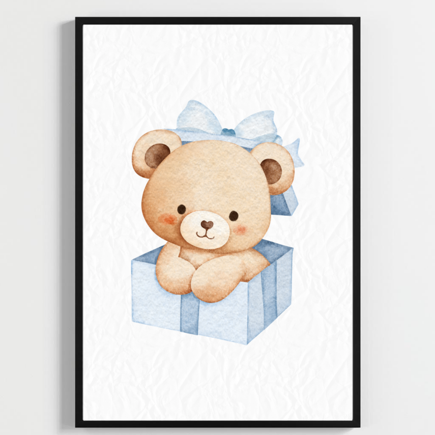 "Besay Hoş Geldin Bebek | ""It'S A Boy"" Temalı Çocuk Odası Dekorasyonu | Yeni Doğan Hediyesi Sulu Boya Poster | 3'Lü Set A4 Çe - 1