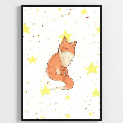 Besay Küçük Prens | Bebek Ve Çocuk Odası Duvar Dekorasyonu | İkonik Gül Ve Tilki Temalı Çocuk Posteri | 3'Lü Set A2 Çerçevesiz - 2