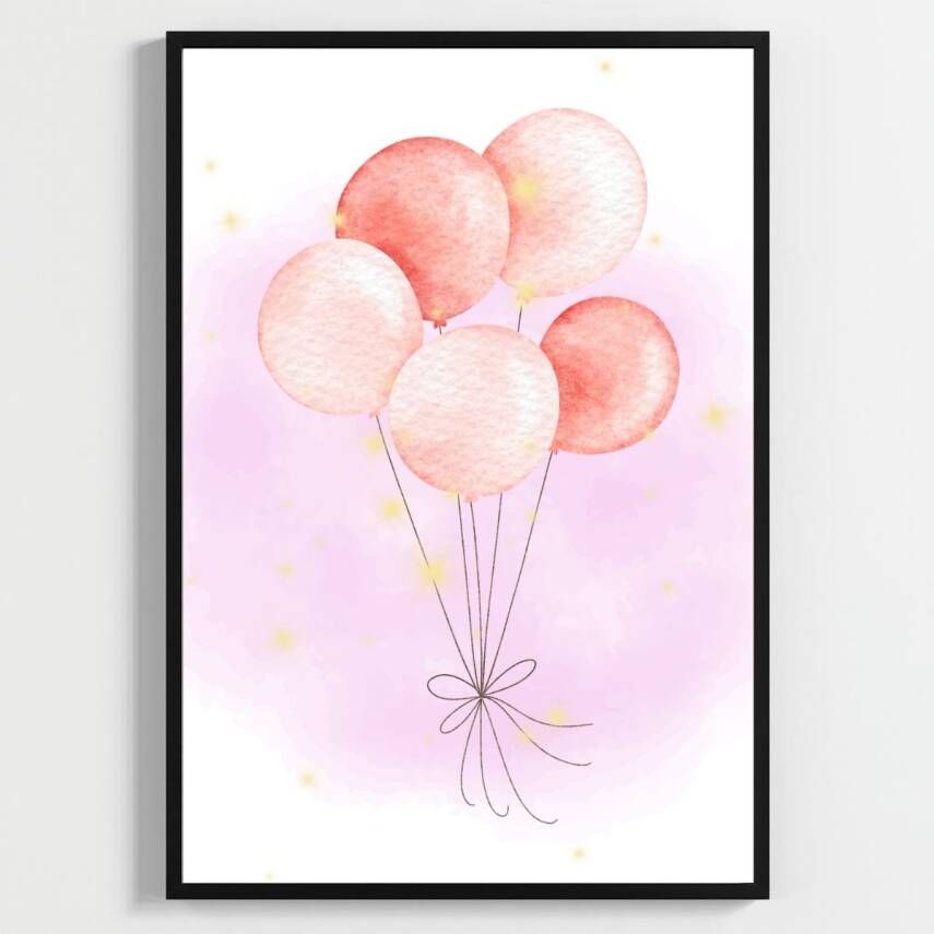 Besay Küçük Prenses | Kız Bebek Odası Duvar Dekorasyonu | Pembe Taç Ve Fiyonk Temalı Çocuk Posteri | 3'Lü Set A3 Çerçevesiz - 2