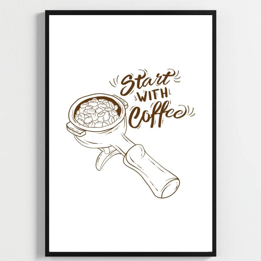 Besay Moka & Espresso | Kahve Köşesi Duvar Dekorasyonu | Esprili Yazılı Kafe Ve Mutfak Posteri | 3'Lü Set A4 Çerçevesiz - 1