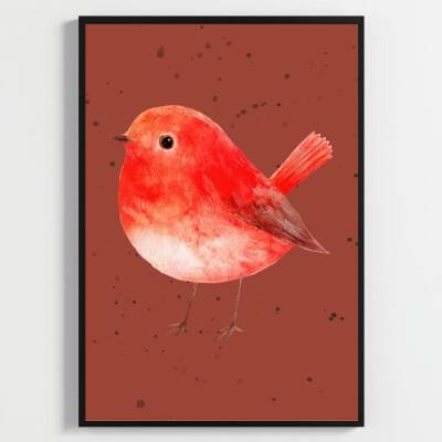 Besay Nature's Duo:Modern Kuş Figürlü Sanat Posteri–Dekoratif 2li Set A2 Çerçevesiz - 2