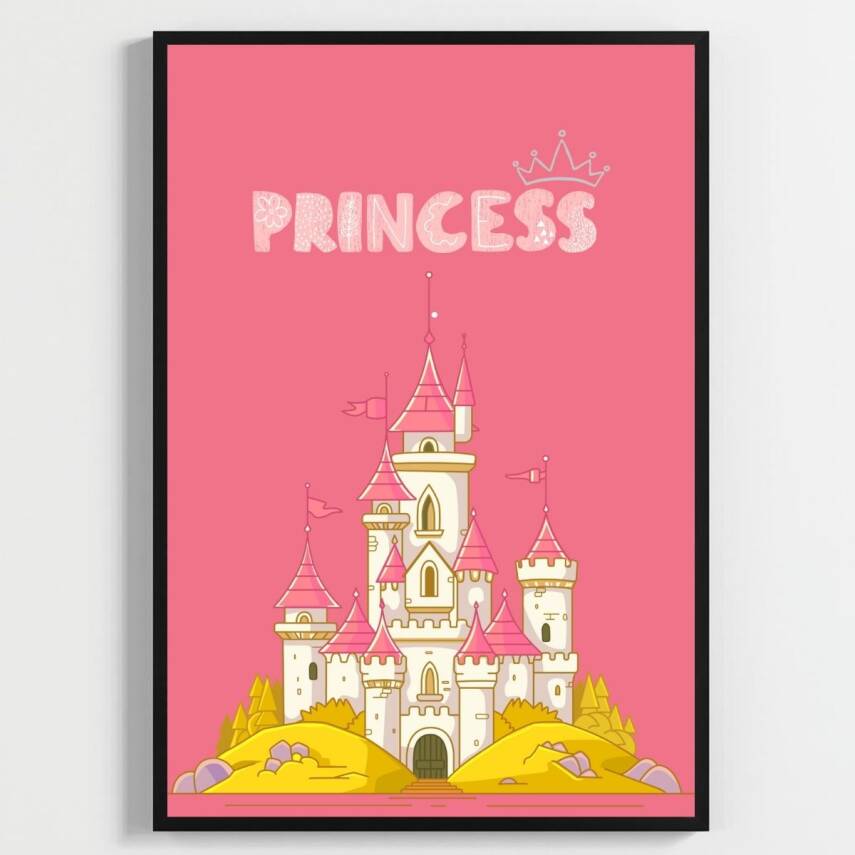 Besay Prensesin Sihri Çocuk Odası Posteri–Dekoratif 3lü Set A2 Çerçevesiz - 1