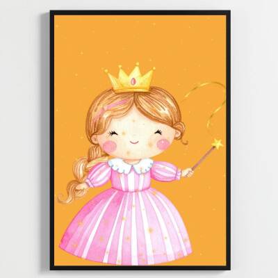 Besay Prensesin Sihri Çocuk Odası Posteri–Dekoratif 3lü Set A3 Çerçevesiz - 2