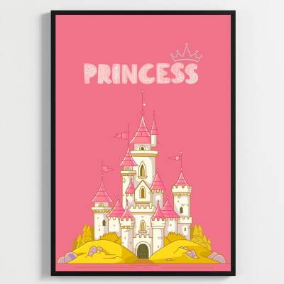 Besay Prensesin Sihri Çocuk Odası Posteri–Dekoratif 3lü Set A3 Çerçevesiz
