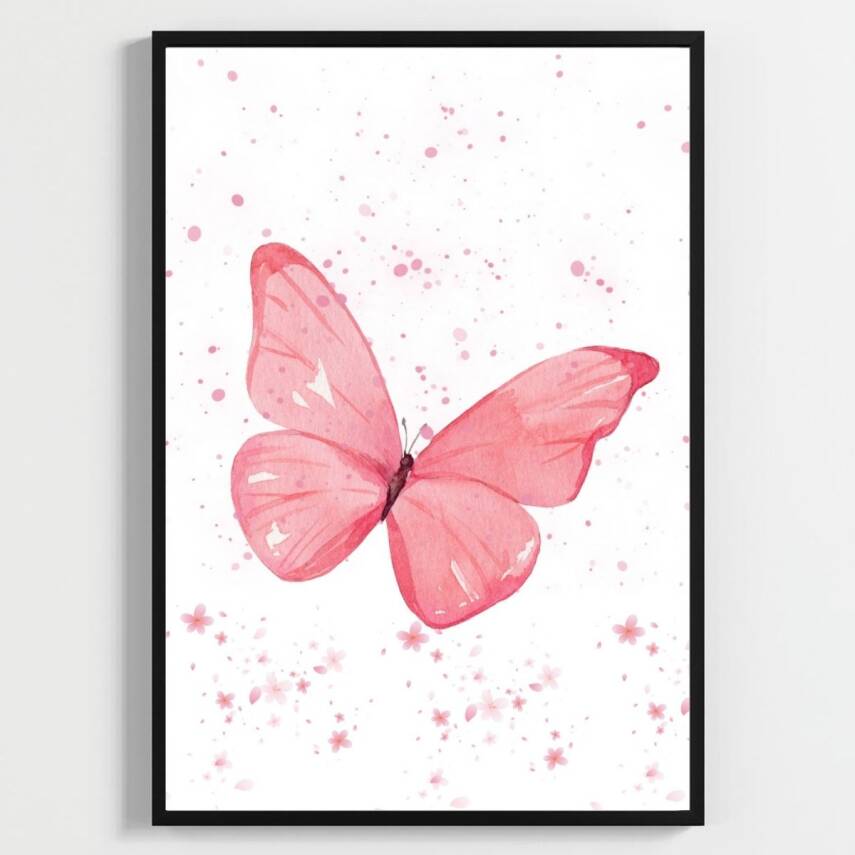 Besay Rüya Kelebekler Serisi Çocuk Odası Posteri–Dekoratif 3lü Set A4 Çerçevesiz - 3