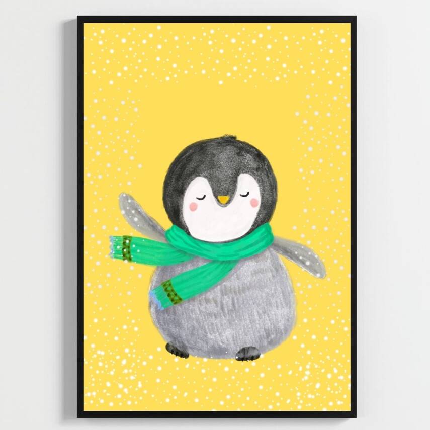Besay Rüyacı Penguenler Çocuk Odası Posteri–Dekoratif 3lü Set A3 Çerçevesiz - 2