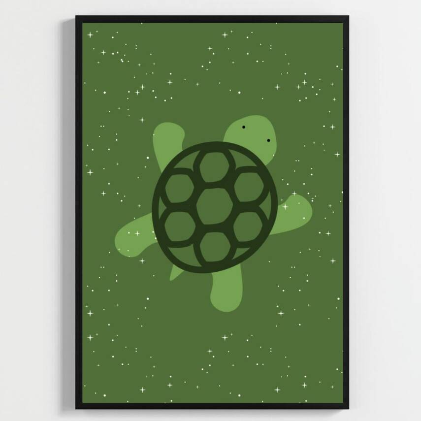 Besay Tiny Turtles:Sevimli Kaplumbağalar Çocuk Odası Posteri–Dekoratif 3lü Set A2 Çerçevesiz - 2