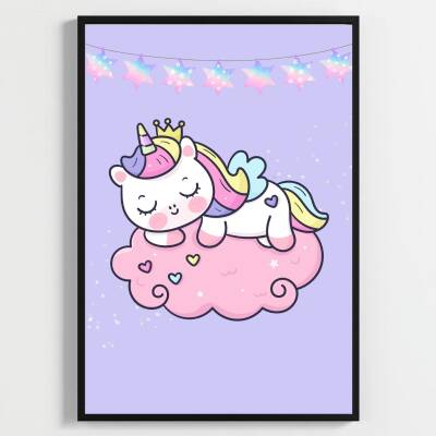Besay Unicorn Dream Çocuk Odası Posteri–Dekoratif 3lü Set A2 Çerçevesiz