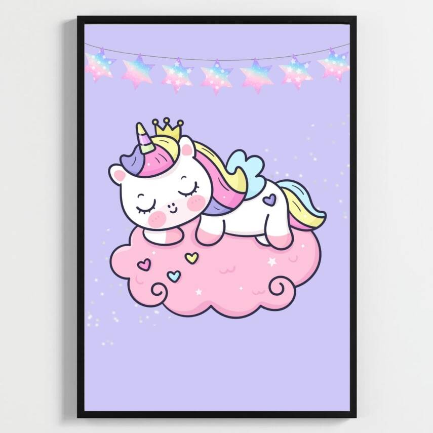 Besay Unicorn Dream Çocuk Odası Posteri–Dekoratif 3lü Set A4 Çerçevesiz - 1