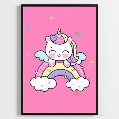 Besay Unicorn Dream Çocuk Odası Posteri–Dekoratif 3lü Set A4 Çerçevesiz - 3