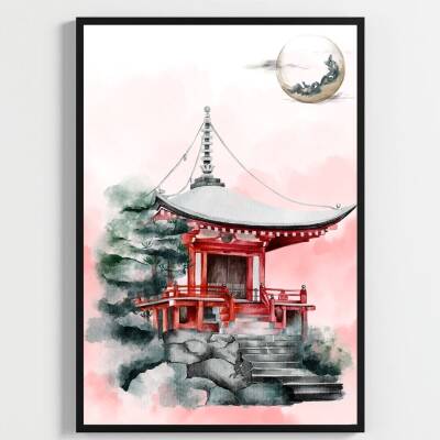 Besay Uzak Doğu Esintisi | Salon Ve Ofis Duvar Dekorasyonu | Japon Kültürü Pop Art Kadın Posteri | 3'Lü Set A3 Çerçevesiz