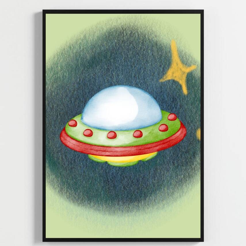 Besay Uzay Macerası | Astronotlu Eğitici Ve Eğlenceli Bebek Odası Posteri | 3'Lü Çocuk Odası Poster Seti A3 Çerçevesiz - 1