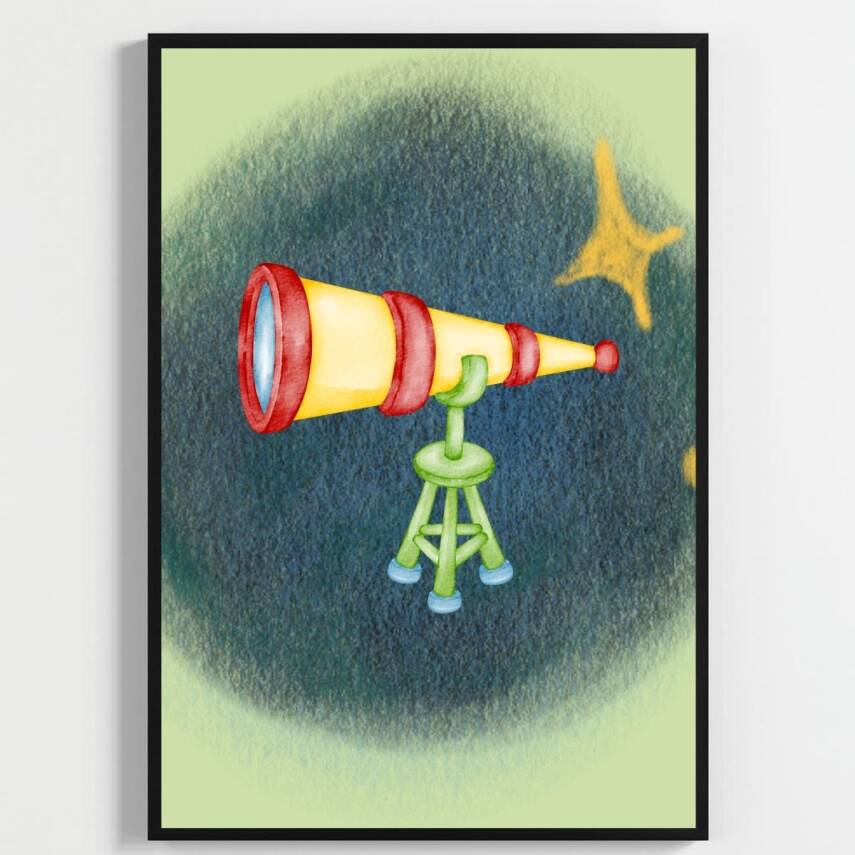 Besay Uzay Macerası | Astronotlu Eğitici Ve Eğlenceli Bebek Odası Posteri | 3'Lü Çocuk Odası Poster Seti A4 Çerçevesiz - 3