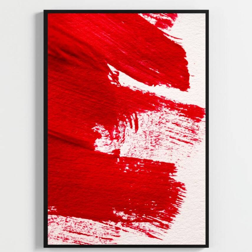 Besay Yüzler Ve İzler | Modern Salon Duvar Dekorasyonu | Kırmızı Pop Art Kadın Posteri | 3'Lü Set A2 Çerçevesiz - 1