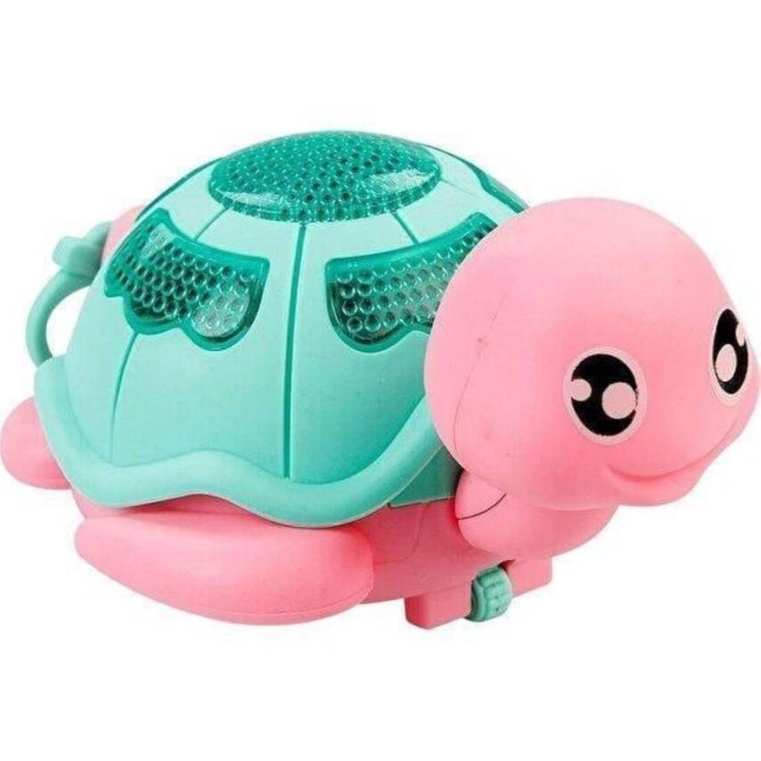 Birlik Oyuncak İpli Çekmeli Pilli Sevimli Kaplumbağa Ly2226-A1-Pembe - 1