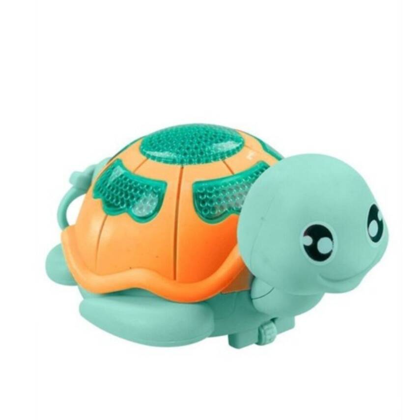 Birlik Oyuncak İpli Çekmeli Pilli Sevimli Kaplumbağa Ly2226-A1-Turkuaz - 1