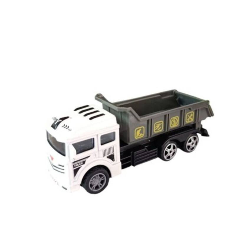 Birlik Oyuncak Sürtmeli Metal Asorti İş Kamyonu 669-65-Beyaz - 1