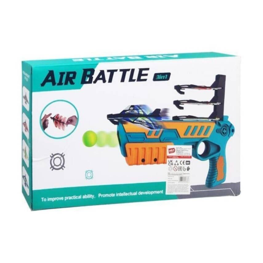 Birlik Oyuncak Uçak ve Top Atan Büyük Kutuda Tabanca WY301-Turuncu - 2