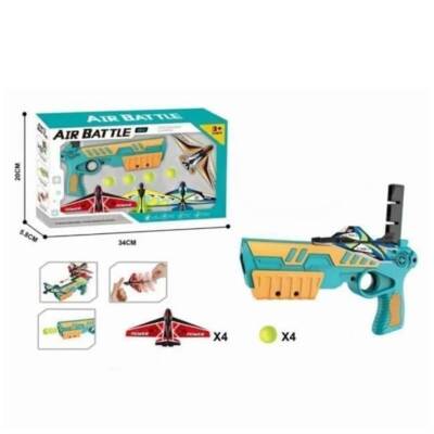 Birlik Oyuncak Uçak ve Top Atan Büyük Kutuda Tabanca WY301-Turuncu - 3