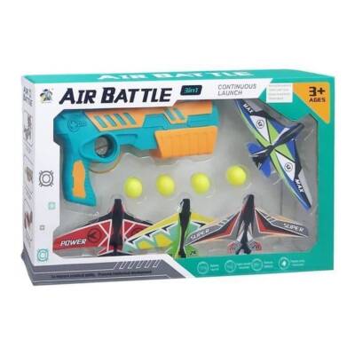 Birlik Oyuncak Uçak ve Top Atan Büyük Kutuda Tabanca WY301-Turuncu