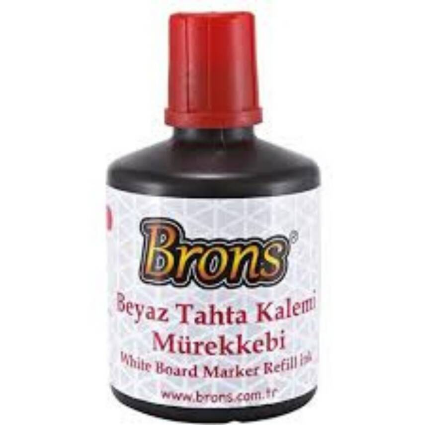 Brons Beyaz Tahta Kalemi Mürekkebi Kırmızı 100cc - 1