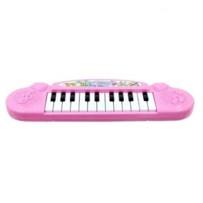 Can Ali Toys İlk Elektronik Piyanom Pilli Küçük Piyano Cnl-6180-Pembe