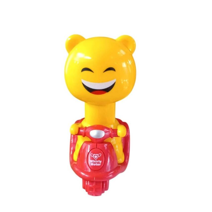 Can Ali Toys Sarı Emoji Kafalı Bas Git Motor Cnl-5555-Kırmızı - 1