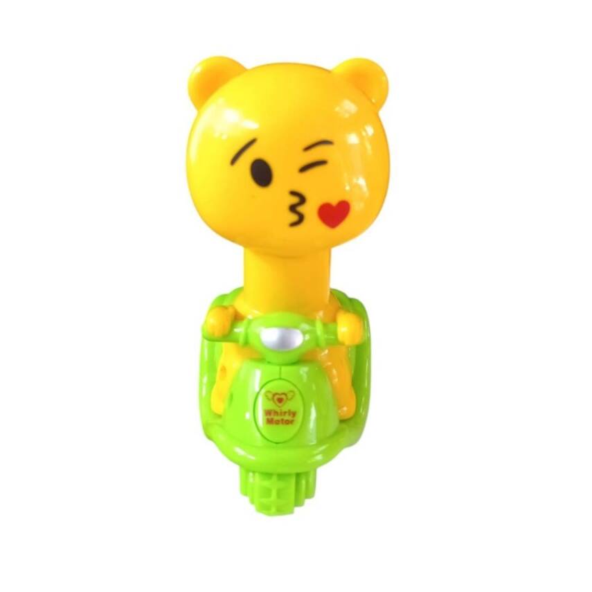 Can Ali Toys Sarı Emoji Kafalı Bas Git Motor Cnl-5555-Yeşil - 1