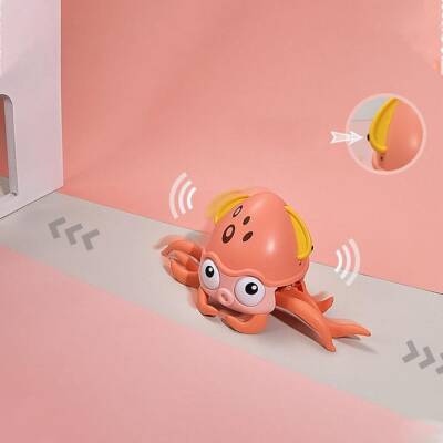 Can Oyuncak Sesli Işıklı Sensörlü Ahtapot Qc-2Y-Turuncu - 3