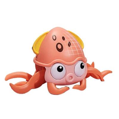 Can Oyuncak Sesli Işıklı Sensörlü Ahtapot Qc-2Y-Turuncu - 2