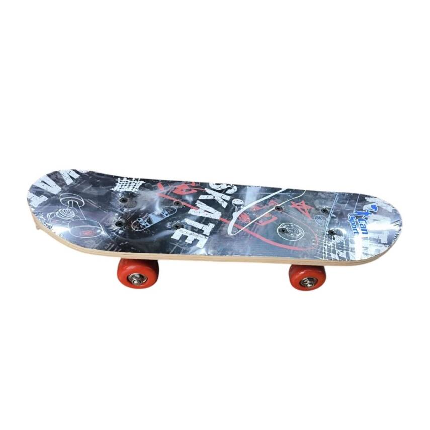 Can Sport 44 Cm Desenli Küçük Kaykay BSK-1705-Gri - 1