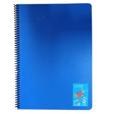 Contra Renkli Yapraklı 80 Yp Kareli Defter-Lacivert