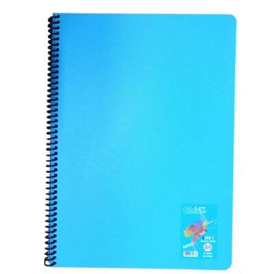 Contra Renkli Yapraklı 80 Yp Kareli Defter-Mavi
