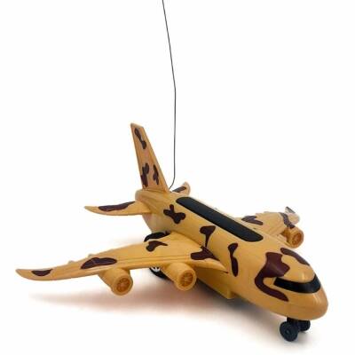 Duman Oyuncak 2 Fonksiyonlu Uzaktan Kumandalı Askeri Uçak Cr-22-Krem