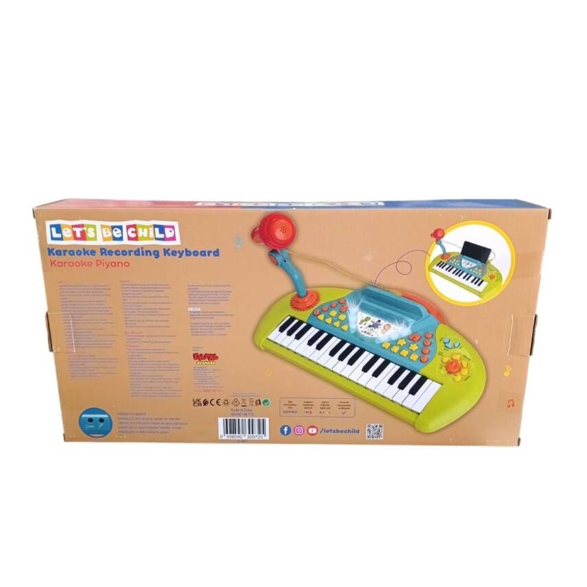 Enfal Oyuncak LetS Be Child Karaoke Piyano Lml7710-Mavi - 2