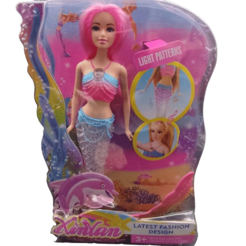 Ethell Oyuncak Işıklı Balık Kız Bebek XY8003B - 1
