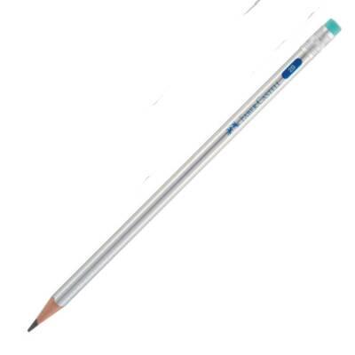 Faber Castel Holographic Silgili 2B Kurşun Kalem-Düz