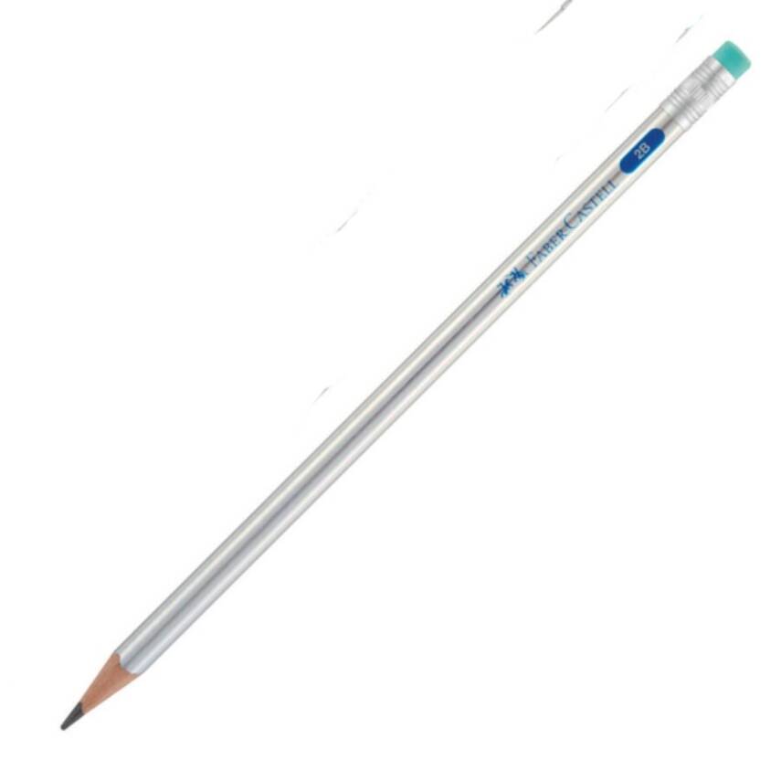 Faber Castel Holographic Silgili 2B Kurşun Kalem-Düz - 1