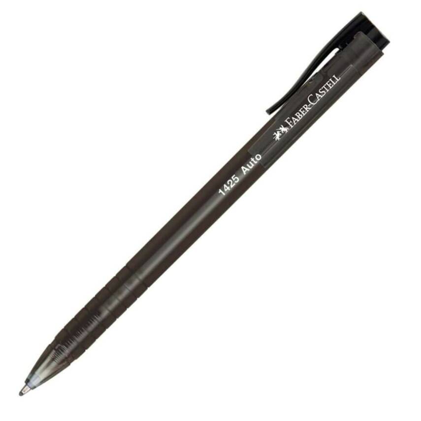 Faber Castell 1425 Auto Tükenmez Kalem, Siyah 5211545599 - 1