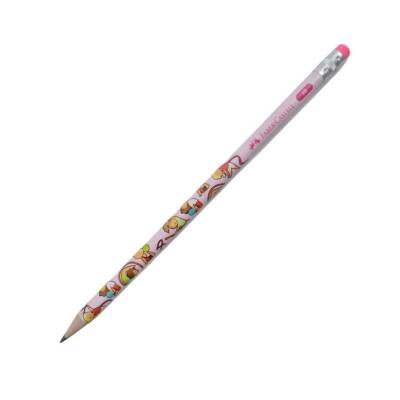 Faber Castell 2b Jimnastik Silgili Kurşun Kalem-Pembe