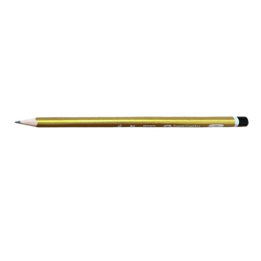 Faber Castell 2b Üçgen Metalik Kurşun Kalem-Altın - 1