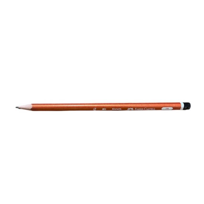 Faber Castell 2b Üçgen Metalik Kurşun Kalem-Mercan - 1